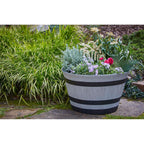 Jardinière en forme de tonneau de whisky Southern Patio