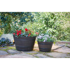 Jardinière en forme de tonneau de whisky Southern Patio