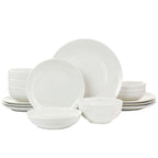 Service de table 16 pièces en porcelaine avec deux bols