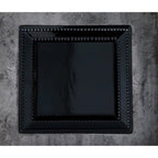 Service de table carré en grès perlé, 16 pièces, Lorren Home Trends, noir
