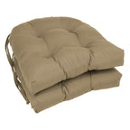 Coussins de chaise d'intérieur en sergé en forme de U de 16 pouces (ensemble de 2, 4 ou 6) - 16 x 16