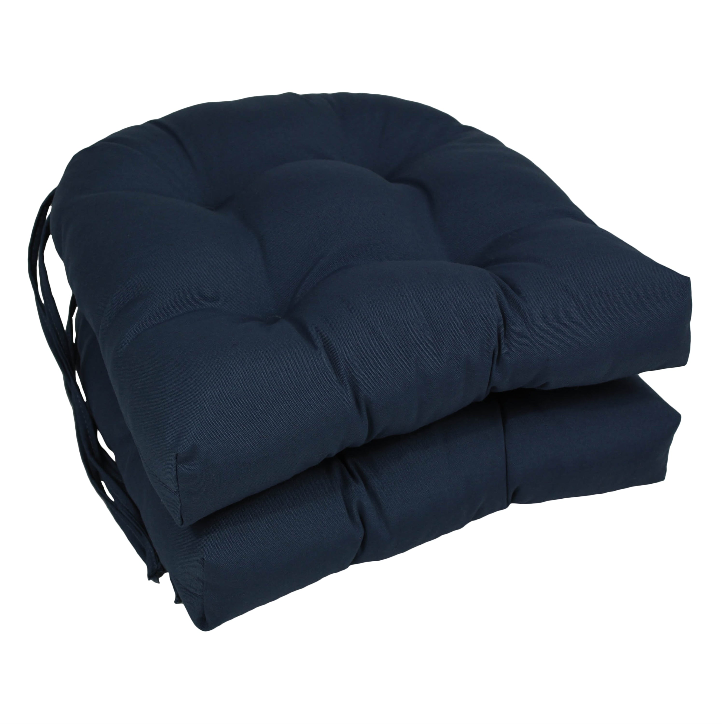 Coussins de chaise d'intérieur en sergé en forme de U de 16 pouces (ensemble de 2, 4 ou 6) - 16 x 16