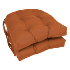 Coussins de chaise d'intérieur en sergé en forme de U de 16 pouces (ensemble de 2, 4 ou 6) - 16 x 16
