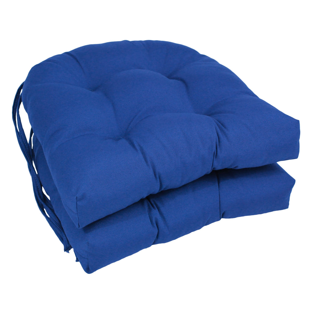 Coussins de chaise d'intérieur en sergé en forme de U de 16 pouces (ensemble de 2, 4 ou 6) - 16 x 16