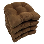 Coussins de chaise d'intérieur en microsuède en forme de U de 16 pouces (lot de 2, 4 ou 6)