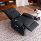 Fauteuil inclinable électrique à 160° pour personnes âgées, avec massage à 8 points, chauffage et tissu chenille doux