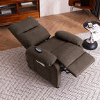 Fauteuil inclinable électrique à 160° pour personnes âgées, avec massage à 8 points, chauffage et tissu chenille doux
