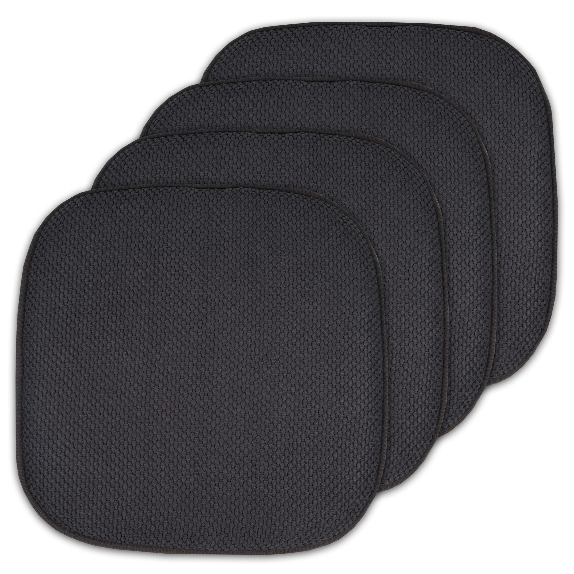 Coussins de siège carrés antidérapants en mousse à mémoire de forme de 16 po (2 ou 4) - 16 x 16