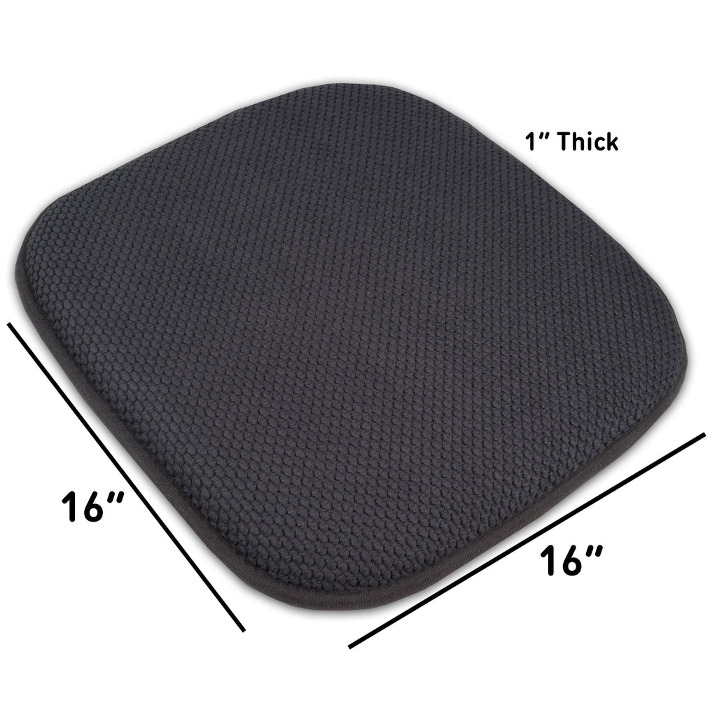 Coussins de siège carrés antidérapants en mousse à mémoire de forme de 16 po (2 ou 4) - 16 x 16