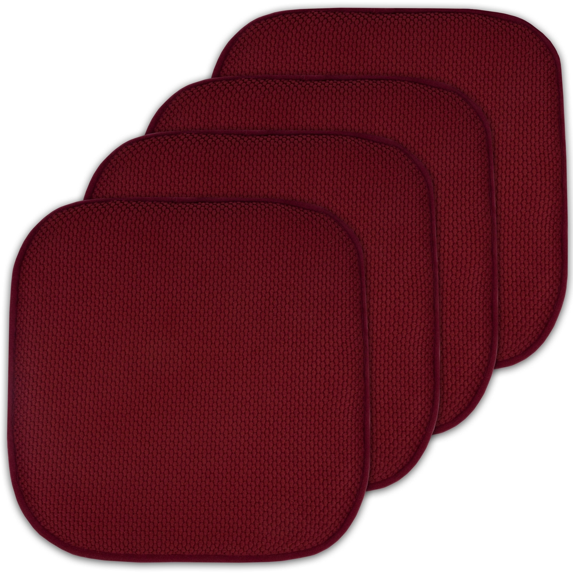 Coussins de siège carrés antidérapants en mousse à mémoire de forme de 16 po (2 ou 4) - 16 x 16