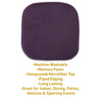 Coussins de siège carrés antidérapants en mousse à mémoire de forme de 16 po (2 ou 4) - 16 x 16