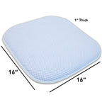 Coussins de siège carrés antidérapants en mousse à mémoire de forme de 16 po (2 ou 4) - 16 x 16