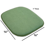 Coussins de siège carrés antidérapants en mousse à mémoire de forme de 16 po (2 ou 4) - 16 x 16