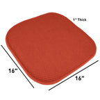 Coussins de siège carrés antidérapants en mousse à mémoire de forme de 16 po (2 ou 4) - 16 x 16