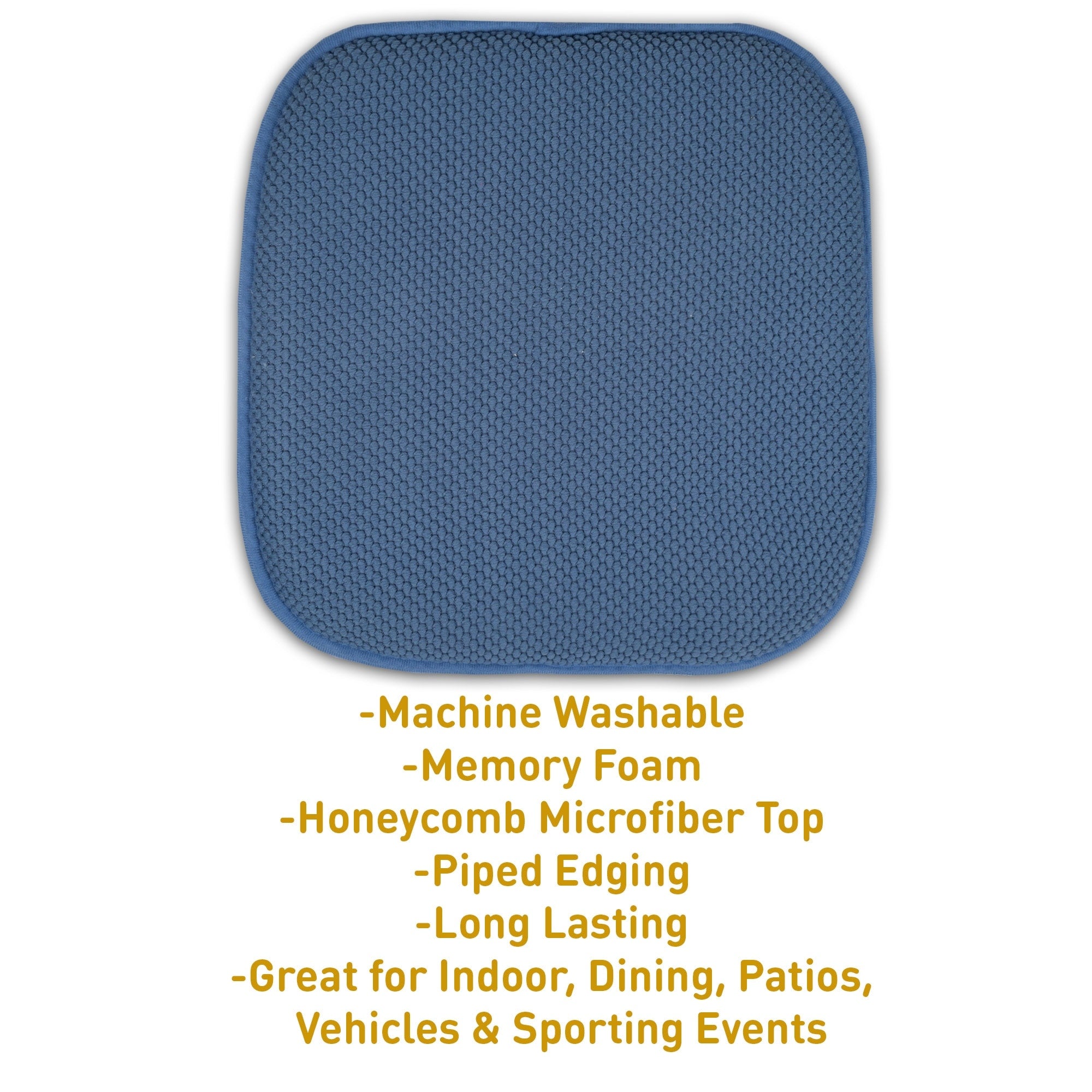 Coussins de siège carrés antidérapants en mousse à mémoire de forme de 16 po (2 ou 4) - 16 x 16