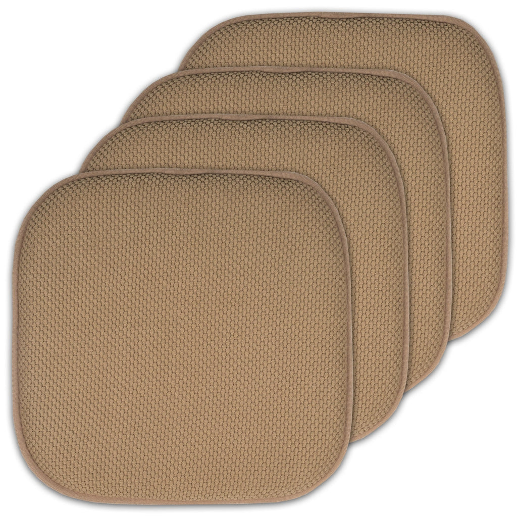 Coussins de siège carrés antidérapants en mousse à mémoire de forme de 16 po (2 ou 4) - 16 x 16