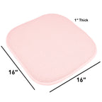 Coussins de siège carrés antidérapants en mousse à mémoire de forme de 16 po (2 ou 4) - 16 x 16