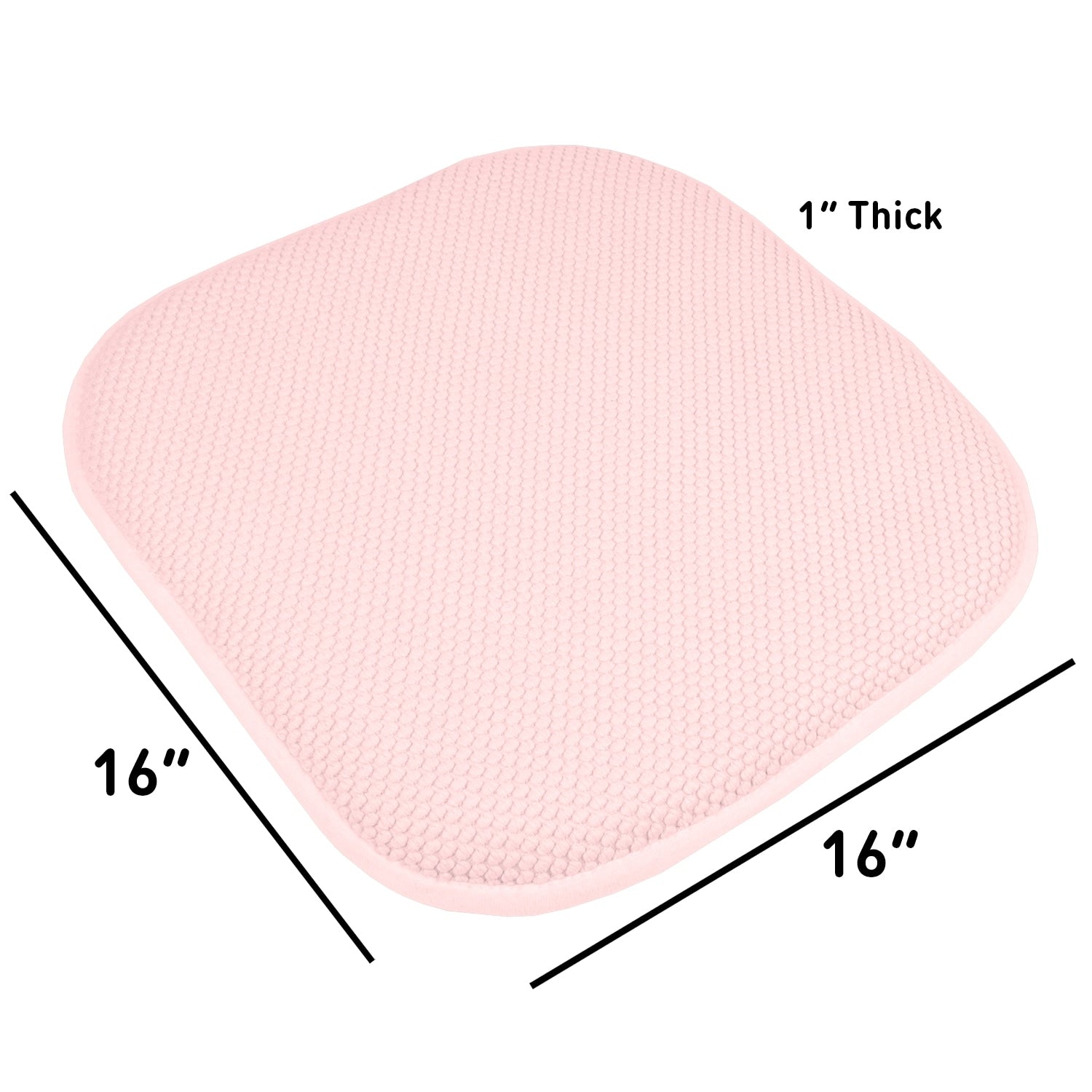 Coussins de siège carrés antidérapants en mousse à mémoire de forme de 16 po (2 ou 4) - 16 x 16