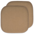 Coussins de siège carrés antidérapants en mousse à mémoire de forme de 16 po (2 ou 4) - 16 x 16