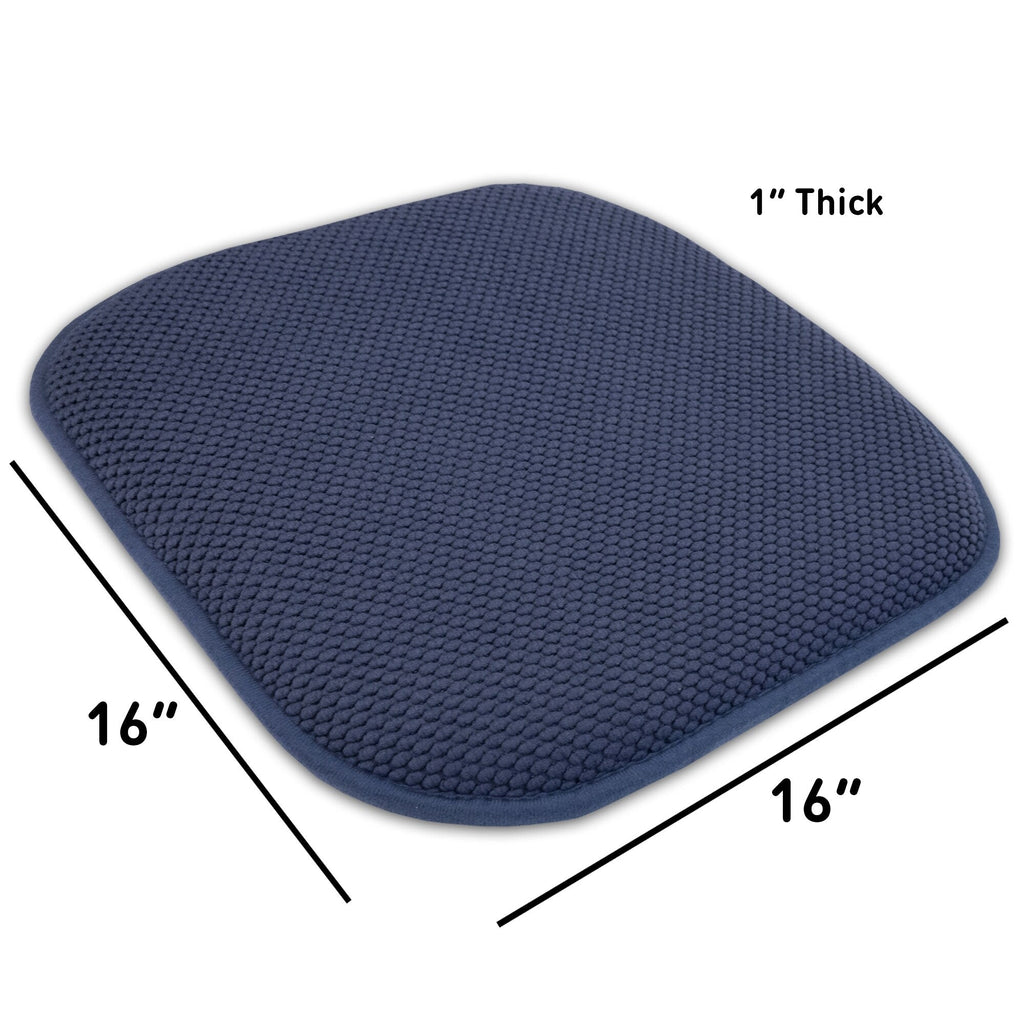 Coussins de siège carrés antidérapants en mousse à mémoire de forme de 16 po (2 ou 4) - 16 x 16