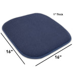 Coussins de siège carrés antidérapants en mousse à mémoire de forme de 16 po (2 ou 4) - 16 x 16