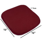 Coussins de siège carrés antidérapants en mousse à mémoire de forme de 16 po (2 ou 4) - 16 x 16