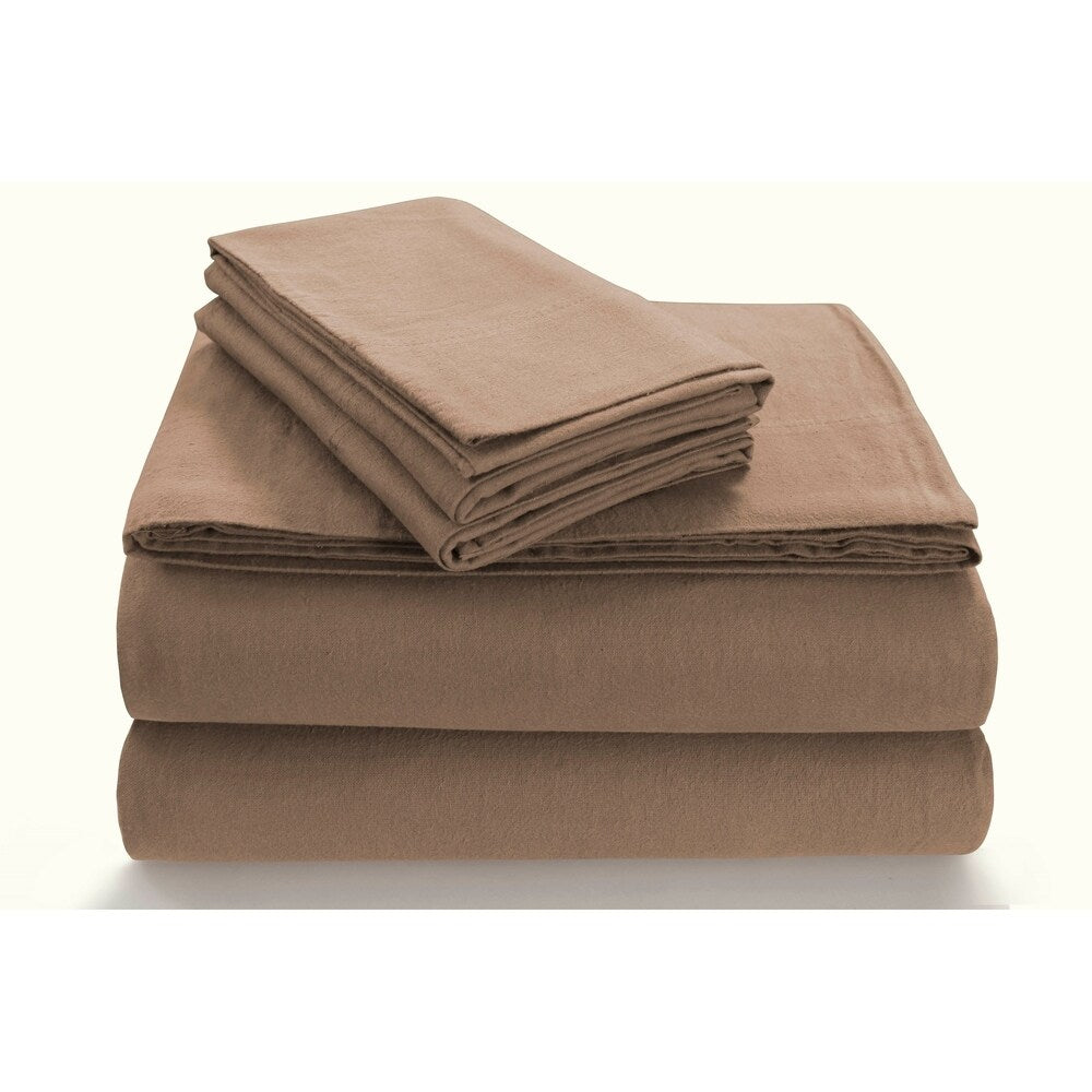 Parure de lit en flanelle douillette 170 g/m² avec poches extra profondes
