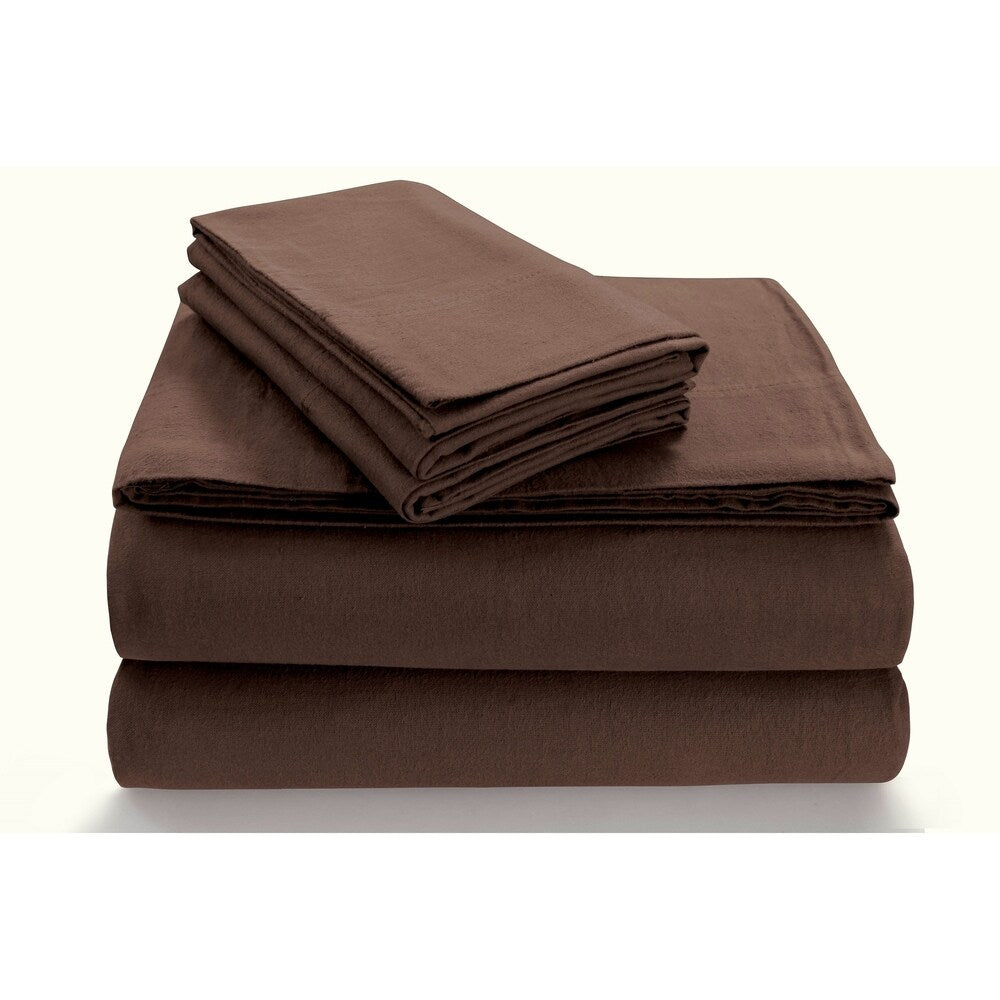 Parure de lit en flanelle douillette 170 g/m² avec poches extra profondes