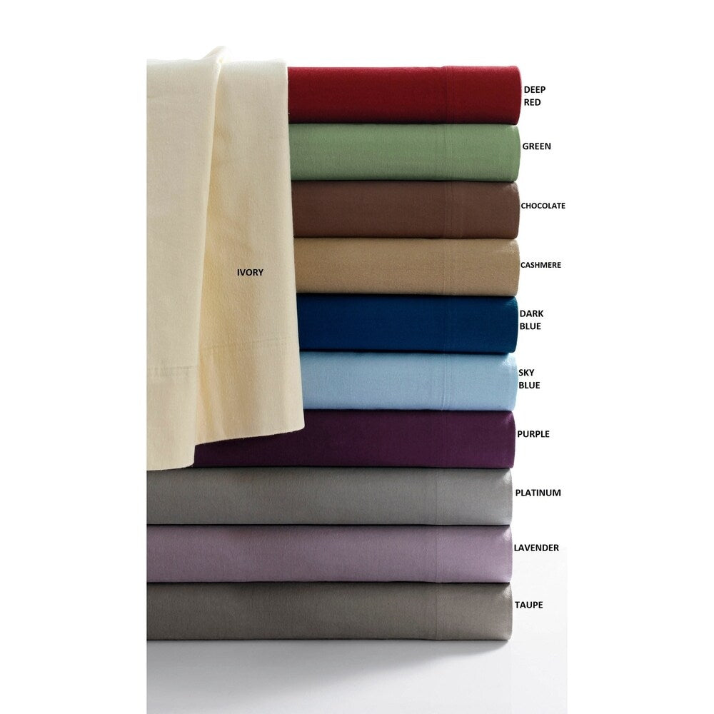 Parure de lit en flanelle douillette 170 g/m² avec poches extra profondes