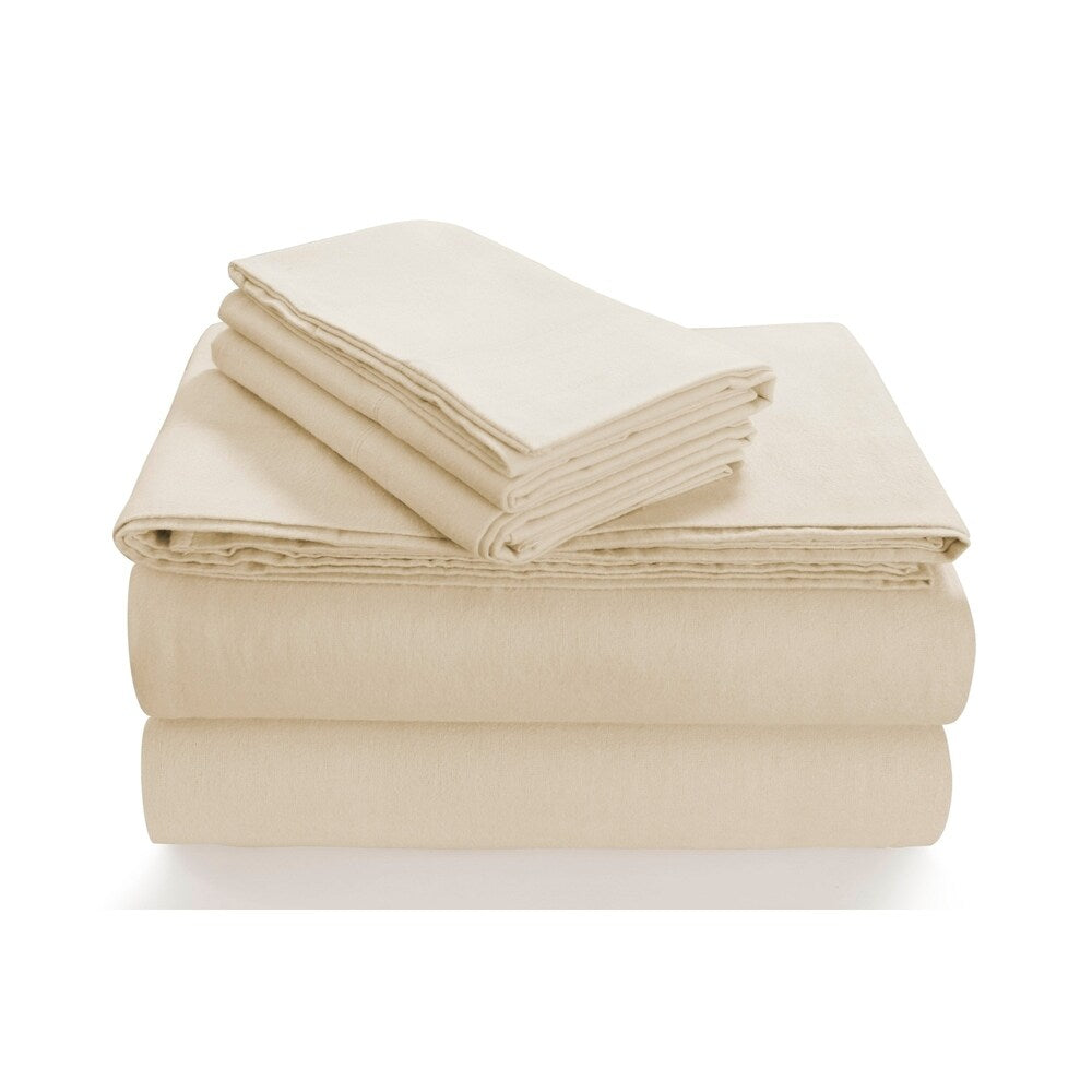 Parure de lit en flanelle douillette 170 g/m² avec poches extra profondes
