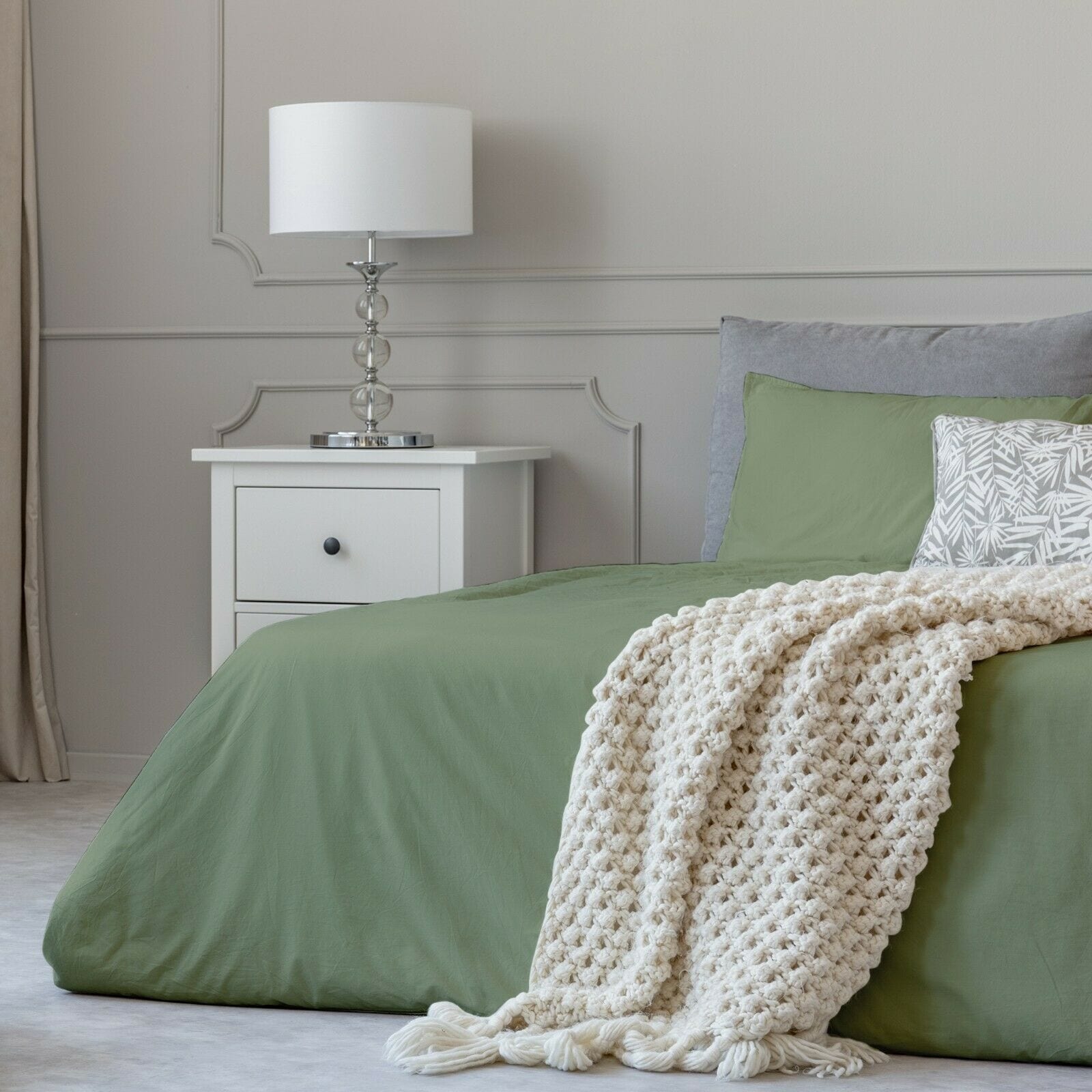 Parure de lit en coton 1800 fils, taies d'oreiller, poche profonde, toutes tailles