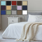 Parure de lit en coton 1800 fils, taies d'oreiller, poche profonde, toutes tailles