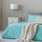 Parure de lit en coton 1800 fils, taies d'oreiller, poche profonde, toutes tailles