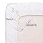 Ensemble de draps extra profonds à 24 poches, 6 pièces, série 1500