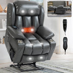 Fauteuil inclinable électrique à 180°, double moteur, porte-gobelets en acier inoxydable