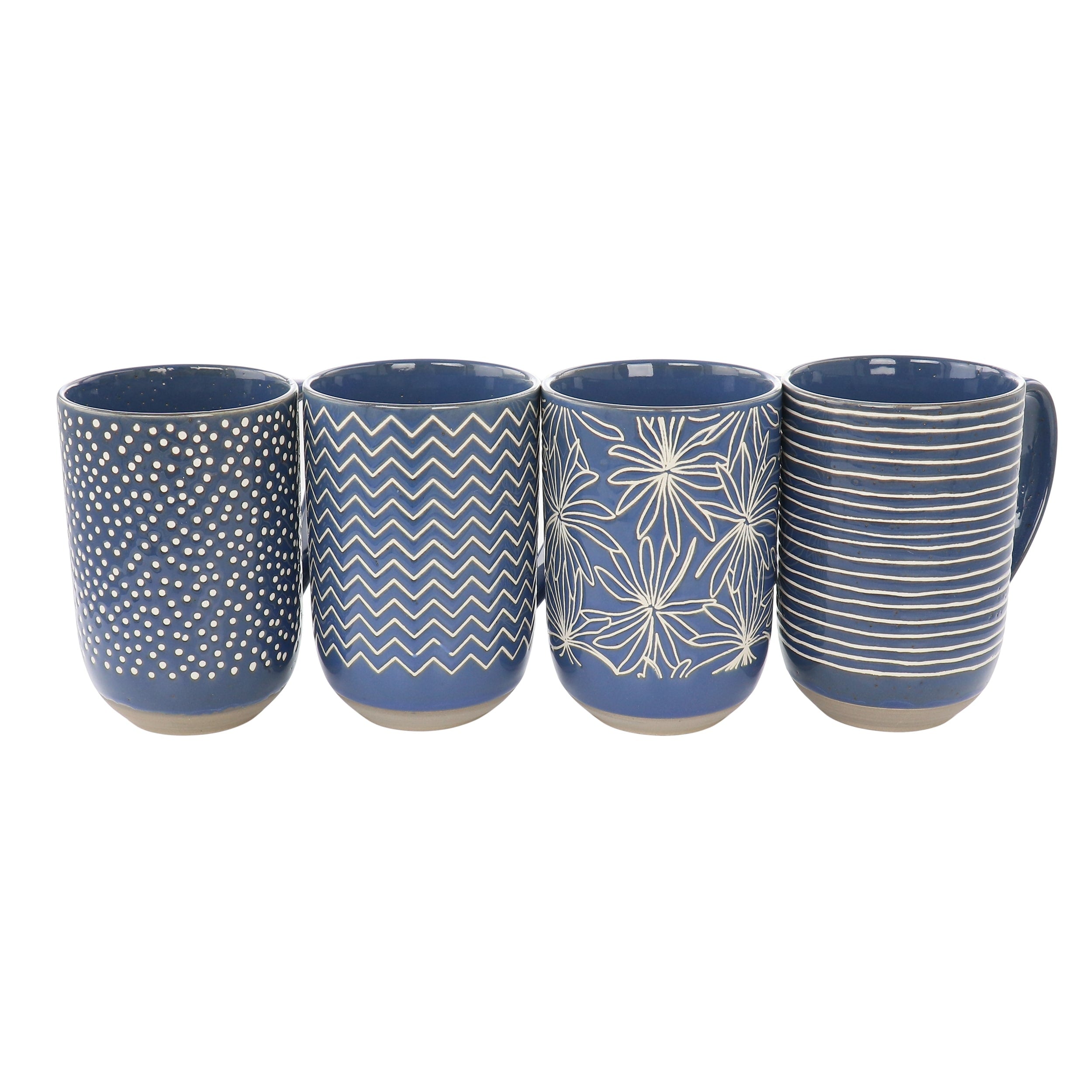 Tasse en grès de 19 onces, motifs assortis
