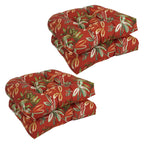 Coussins de chaise d'intérieur/extérieur à dossier arrondi de 19 pouces (ensemble de 4) - 19 x 19