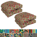 Coussins de chaise d'intérieur/extérieur à dossier arrondi de 19 pouces (ensemble de 4) - 19 x 19