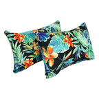 Coussins d'extérieur 19 x 11 pouces (lot de 2, motifs variés) - 19 x 11