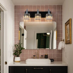 Appliques murales modernes en cristal pour salle de bain à 2, 3 ou 4 lumières
