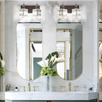 Appliques murales modernes en cristal pour salle de bain à 2, 3 ou 4 lumières