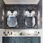 Appliques murales modernes en cristal pour salle de bain à 2, 3 ou 4 lumières