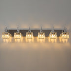 Appliques murales modernes en cristal pour salle de bain à 2, 3 ou 4 lumières