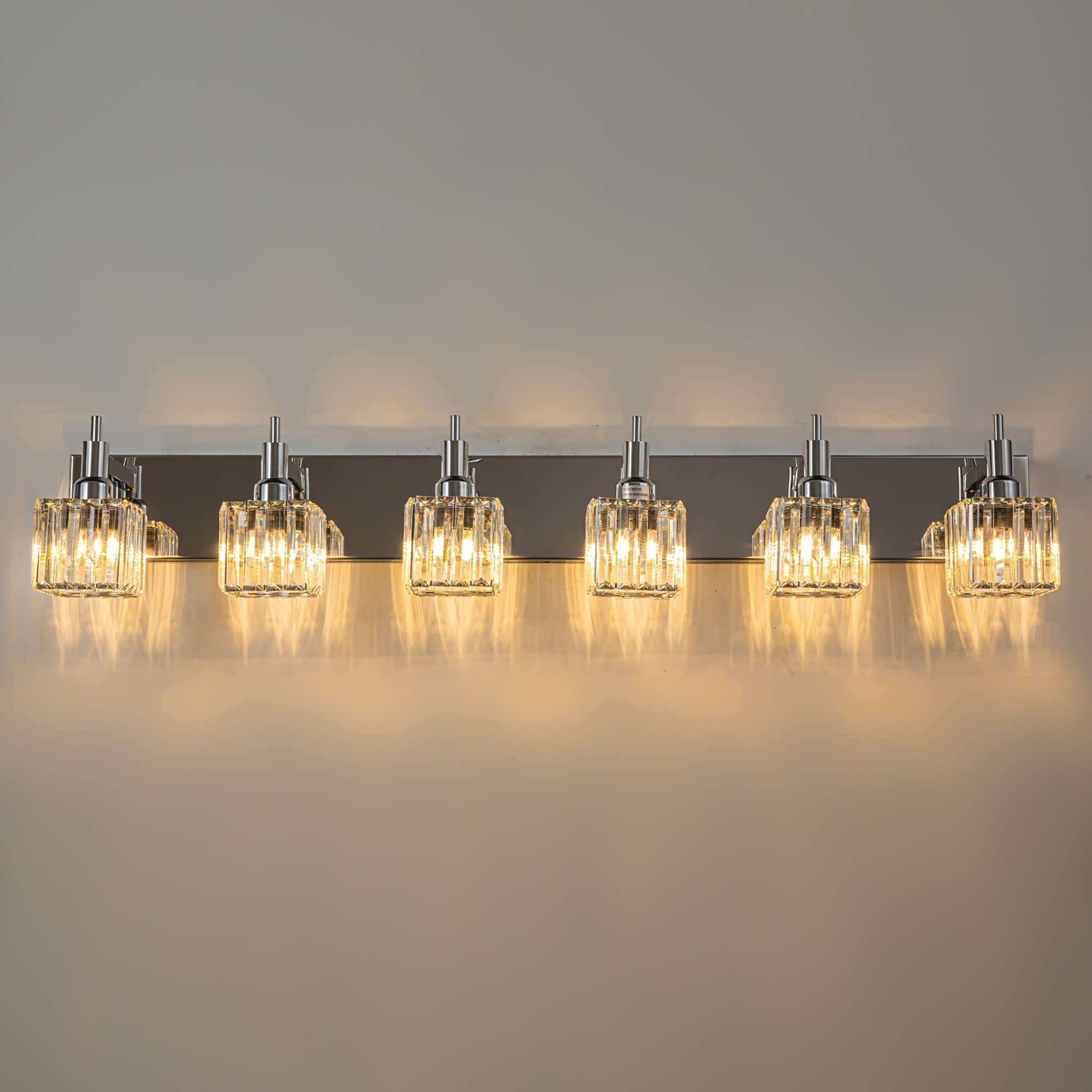 Appliques murales modernes en cristal pour salle de bain à 2, 3 ou 4 lumières