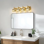 Appliques murales modernes en cristal pour salle de bain à 2, 3 ou 4 lumières