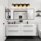 Appliques murales modernes en cristal pour salle de bain à 2, 3 ou 4 lumières
