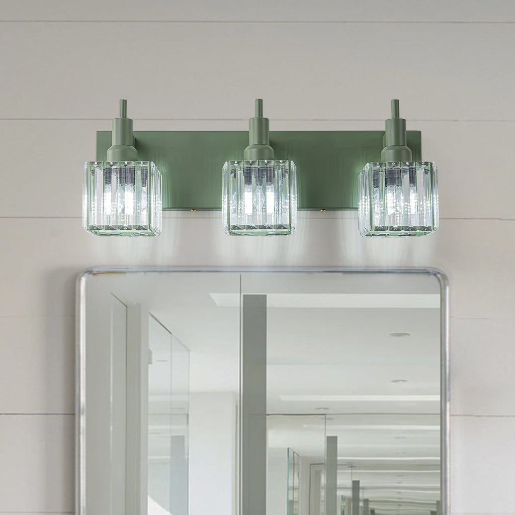 Appliques murales modernes en cristal pour salle de bain à 2, 3 ou 4 lumières