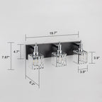 Appliques murales modernes en cristal pour salle de bain à 2, 3 ou 4 lumières