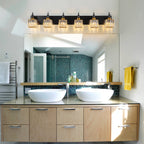 Appliques murales modernes en cristal pour salle de bain à 2, 3 ou 4 lumières
