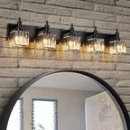 Appliques murales modernes en cristal pour salle de bain à 2, 3 ou 4 lumières